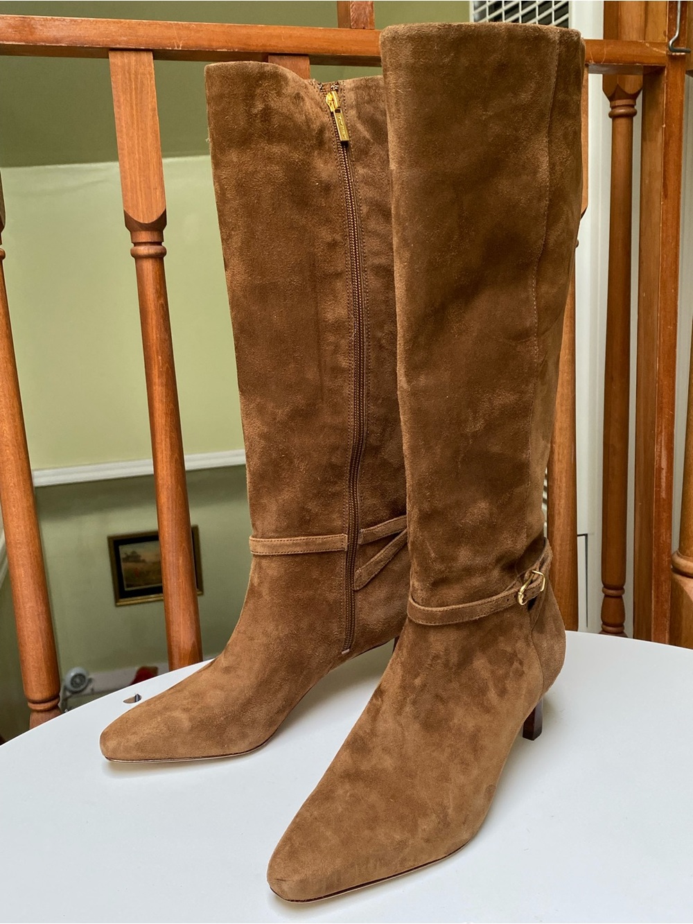 Veronica Beard Brown Suede Over-the-Knee Boots size 7M H52N2